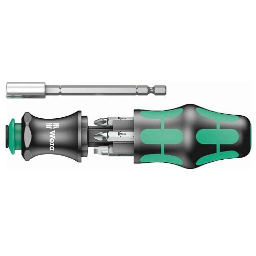 Набор бит с отвёрткой-битодерж. 6 предм.(Sl/Ph/Pz) с сумкой WERA NEW!
