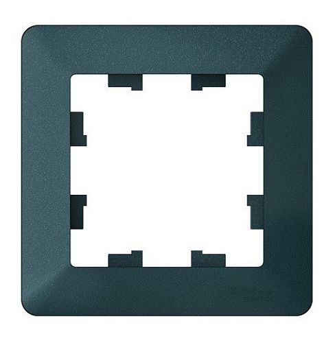 Рамка 1 пост (изумруд/дымч. черный) ATLASDESIGN AIR SE