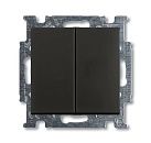 Выключатель 2кл 2006/5 UC-95 (шато-черный) Basic 55 ABB
