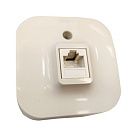 Розетка RJ45 категория 5e UTP IP20 (слоновая кость) Quteo Legrand (782254) УЦЕНКА