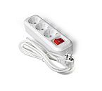 Удлинитель 3 гнезда с индикацией с з/к 7.0м (белый) Премиум UNIVersal