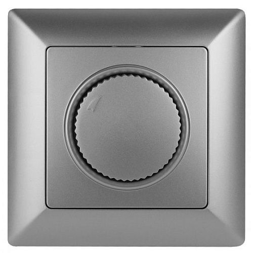 Светорегулятор поворотный 600Вт 230В (алюминий) Intro Solo ЭРА (4-401-03)