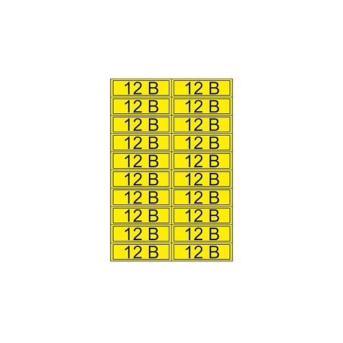 Знак самоклеящейся: 12 В (15х50мм) REXANT (20 шт на листе)