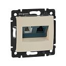 Розетка 2-я TF RJ11/ PC RJ45 6 категории UTP (слоновая кость) Valena Classic Legrand (774180) Розетка 2-я TF RJ11/ PC RJ45 6 категории UTP (слоновая кость) Valena Classic Legrand (774180)