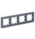 Рамка 4 поста универсальная (грифель) ATLASDESIGN SE