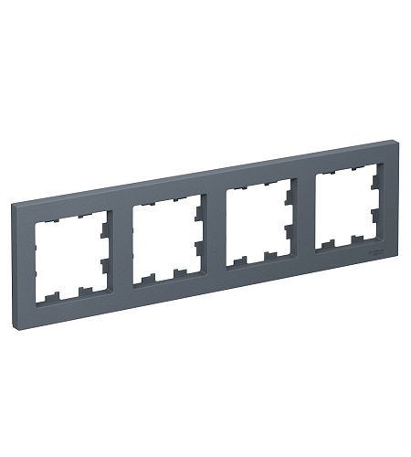 Рамка 4 поста универсальная (грифель) ATLASDESIGN SE