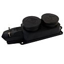 Розетка ОУ 2м штепсельная с з/к с крышкой (каучук) IP44 BYLECTRICA (РА-16-415)