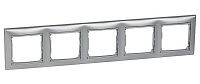 Рамка 5 постов горизонтальная (алюминий) Valena Classic Legrand (770155) Рамка 5 постов горизонтальная (алюминий) Valena Classic Legrand (770155)