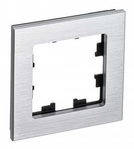 Рамка 1 пост (металл серебро) ATLASDESIGN Nature SE