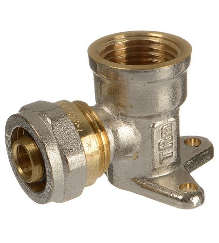Угольник обжимной с креплением ВР 16 (2.0) х 1/2"  ТeRma 01800