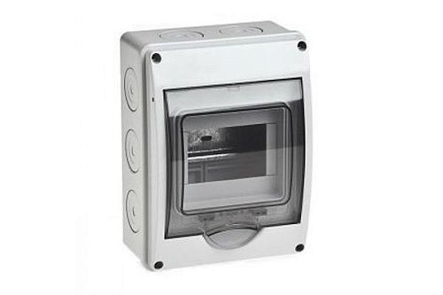 Бокс навесной 3 мод. 160х120х93мм с N/PE-4/0 прозрачная вертикальная дверь IP65 ТУСО Ruvinil (69003)