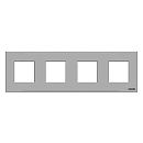 Рамка 4 поста N2274 PL (серебристый) Zenit ABB
