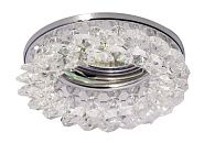 Светильник точечный неповоротный VENECIA 51 05 70 50Вт GU5.3 Ø90х25мм Øотв.55мм IP20 ITALMAC хром/прозрачное стекло