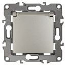 Розетка 2P+E Schuko с защитными шторками с крышкой 16A (перламутр) Эра12 ЭРА (12-2103-15)