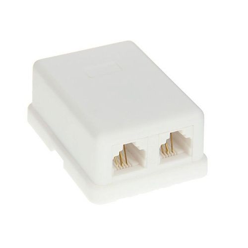 Телефонная розетка 2 гнезда RJ-11 6Р4С (03-0002) REXANT