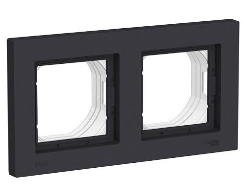 Рамка 2 поста IP44 (карбон) ATLASDESIGN AQUA SE