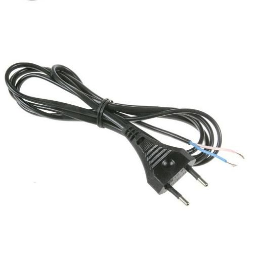 Шнур с вилкой ШВВП-ВП 2х0.5  2метра  (черный)