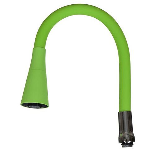 Излив гибкий с лейкой "колокольчик" зеленый 49см MELODIA MKP20904