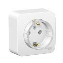 Розетка ОУ с заземлением с изолирующей пластиной компактная (белый) BLANCA SE