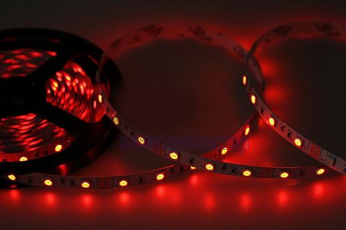 Лента светодиодная SMD5050 14.4Вт 12В IP23 60 диодов/метр Neon-Night красный