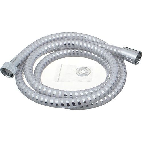 Шланг для душа 150см 1/2"*1/2"конус имп/имп MELODIA EXTRA ELASTIC WHITE SILVER MKP34430BL_sw