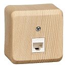 Розетка ОУ PC RJ45 категория 5е (сосна) ЭТЮД SE