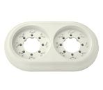 Рамка 2 поста (бежевый) Ретро BYLECTRICA