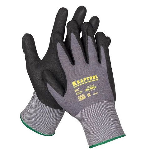 Перчатки эластичные с покрытием из вспен. нитрила  Expert для точных работ размер XL KRAFTOOL 