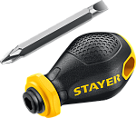 Отвертка с двусторонним стержнем PH2/SL6 МИНИ 32мм STAYER MASTER