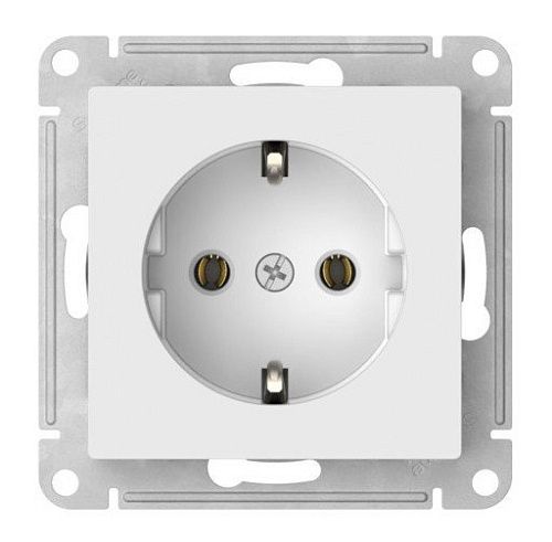 Розетка с заземлением 16А быстрозажим. клем.  (белый) ATLASDESIGN SE