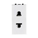 Розетка 1-модульная без заземления смешанная в сборе N2135 BL (альпийский белый) Zenit ABB Розетка 1-модульная без заземления смешанная в сборе N2135 BL (альпийский белый) Zenit ABB