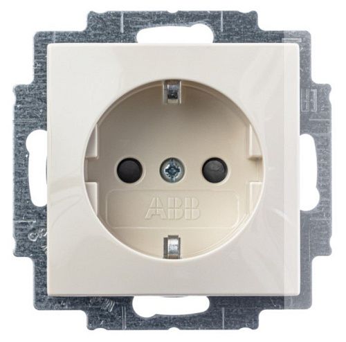 Розетка SCHUKO с защитными шторками 20 EUCKS-92 (слоновая кость) Basic 55 ABB