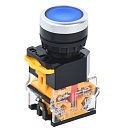Кнопка D8-11T Ø22мм 1з+1р с фиксацией синяя ИЭК