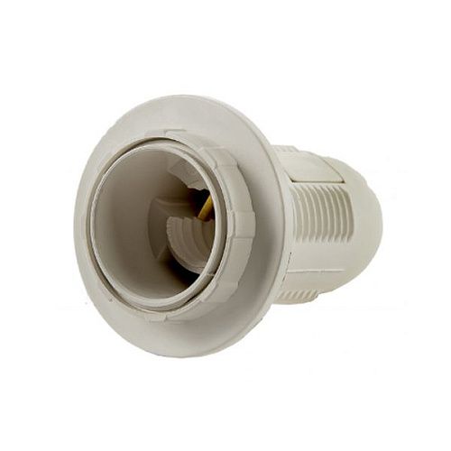 Патрон Е14 подвесной с кольцом термостойкий пластиковый (белый) Е14-ППК IN HOME