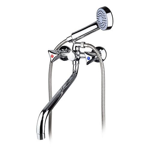 Смеситель ванна MELODIA Lucia длинный излив 330 мм люкс резина MDV32241