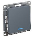 Выключатель 1кл с подсветкой сх.1а 10АХ (грифель) ATLASDESIGN SE