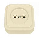 Розетка ОУ без заземления (бежевый) Пралеска BYLECTRICA