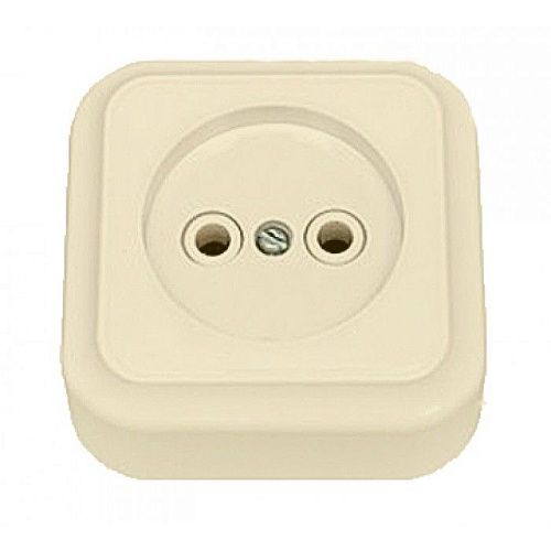 Розетка ОУ без заземления (бежевый) Пралеска BYLECTRICA