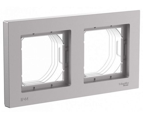 Рамка 2 поста IP44 (алюминий) ATLASDESIGN AQUA SE