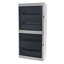 Бокс навесной 4ряда 18мод 878x432x160мм с N/PE 8x10x16+10x10мм2 дымчатая дверь IP65 GALANT стойкая к УФ Elektro-Plast
