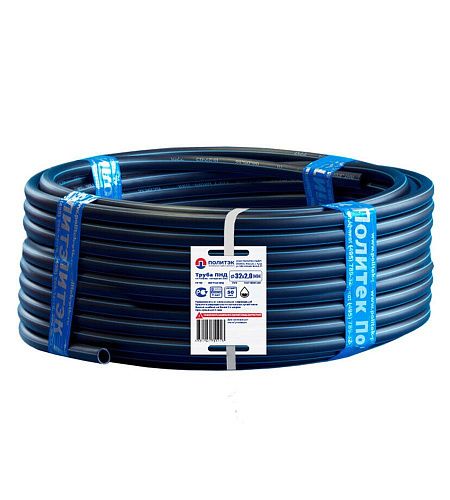 Труба ПЭ "Политэк"  РЕ 100 PN10 SDR 17 (1.0 МПа) ф 32х2.0 (100 м)