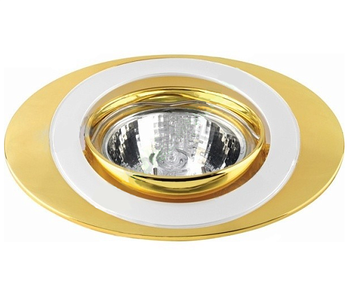 Светильник точечный поворотный SATURN 35 1 24 35Вт GU4 Ø81мм Øотв.58мм IP20 КОМТЕХ золото/никель/золото