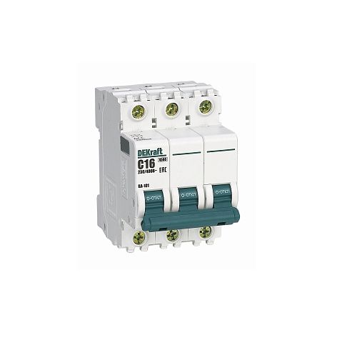 Автоматический выключатель 3п C16 4.5кА ВА-101 DEKraft (11078DEK)