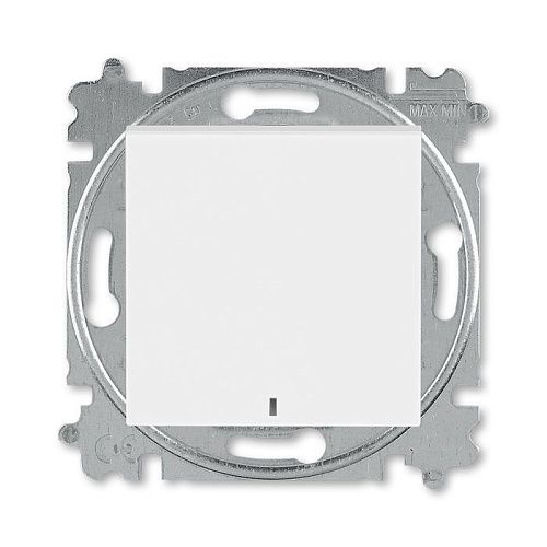 Выключатель 1кл с подсветкой (белый/ледяной) Levit ABB