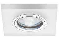 Светильник точечный неповоротный BOHEMIA 51 20 75 50Вт GU5.3 90х90х10мм Øотв.60мм IP20 ITALMAC молочно-белый/стекло