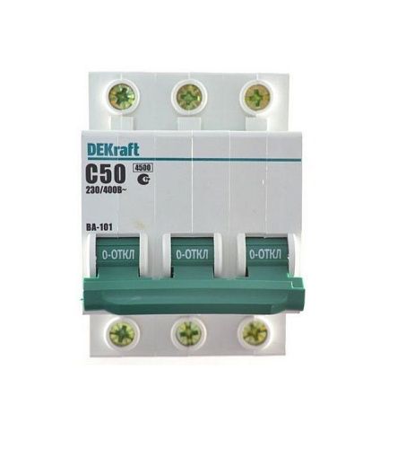 Автоматический выключатель 3п C50 4.5кА ВА-101 DEKraft (11083DEK)