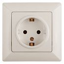 Розетка 2P+E Schuko 16А (слоновая кость) Intro Solo ЭРА (4-202-02)