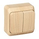 Выключатель ОУ 2кл (сосна) ЭТЮД SE