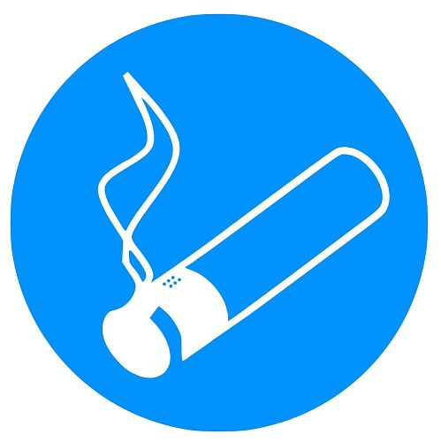 Знак самоклеящийся: Курить здесь (⌀200мм)