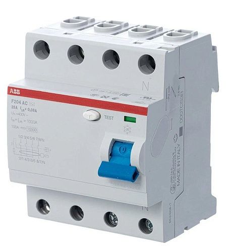Устройство защитного отключения 4п 25А 30мА тип AC FH204 AC-25/0.03 6кА ABB ФЛ